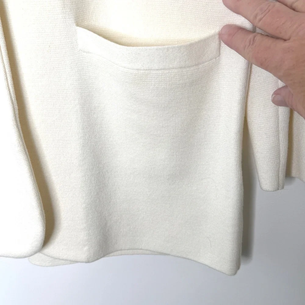J. Crew Sweater Jacket‎ Cream One Button Womens Size Small